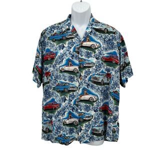 Reyn Spooner American Classics Medium Chevy Santa Christmas Hawaiian Shirt VTG